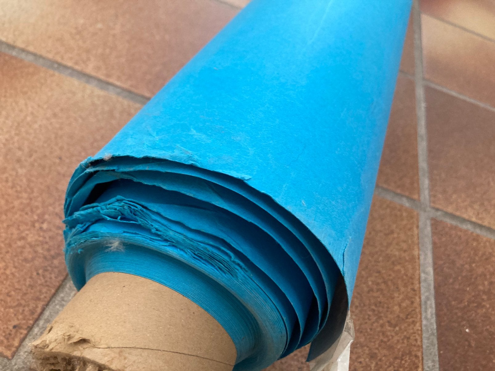 Blauwe achtergrond rol, Ophalen, Zo goed als nieuw, Achtergrond