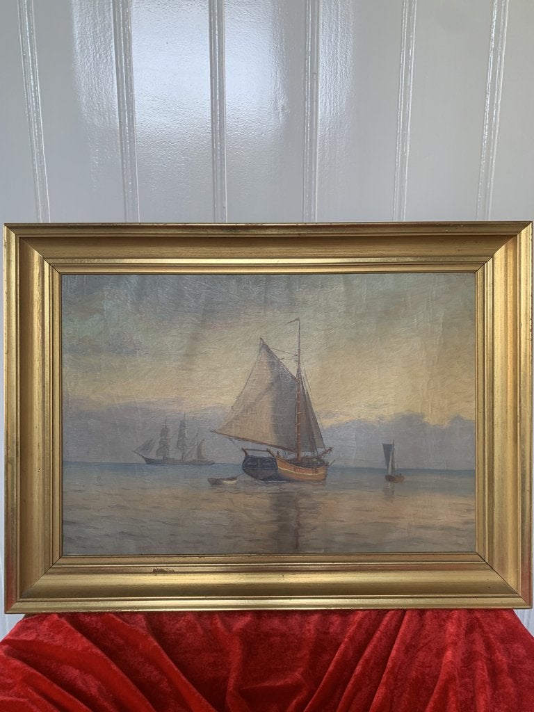 Oud maritiem schilderij, Ophalen
