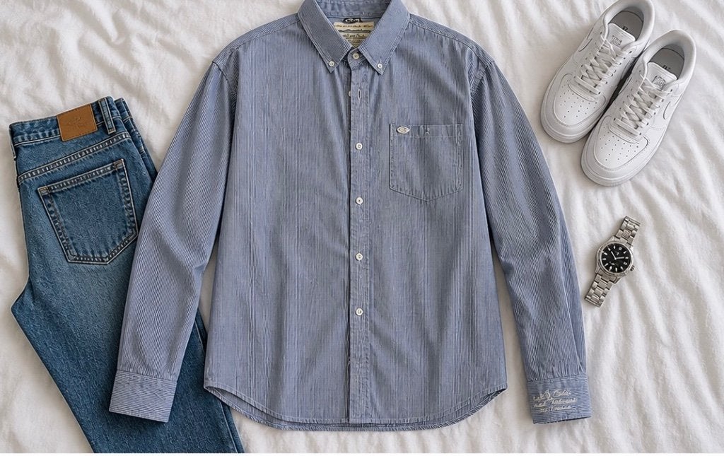 Scotch & Soda blauw wit gestreept overhemd maat XXL, Blauw, Ophalen of Verzenden, Zo goed als nieuw, Overige halswijdtes