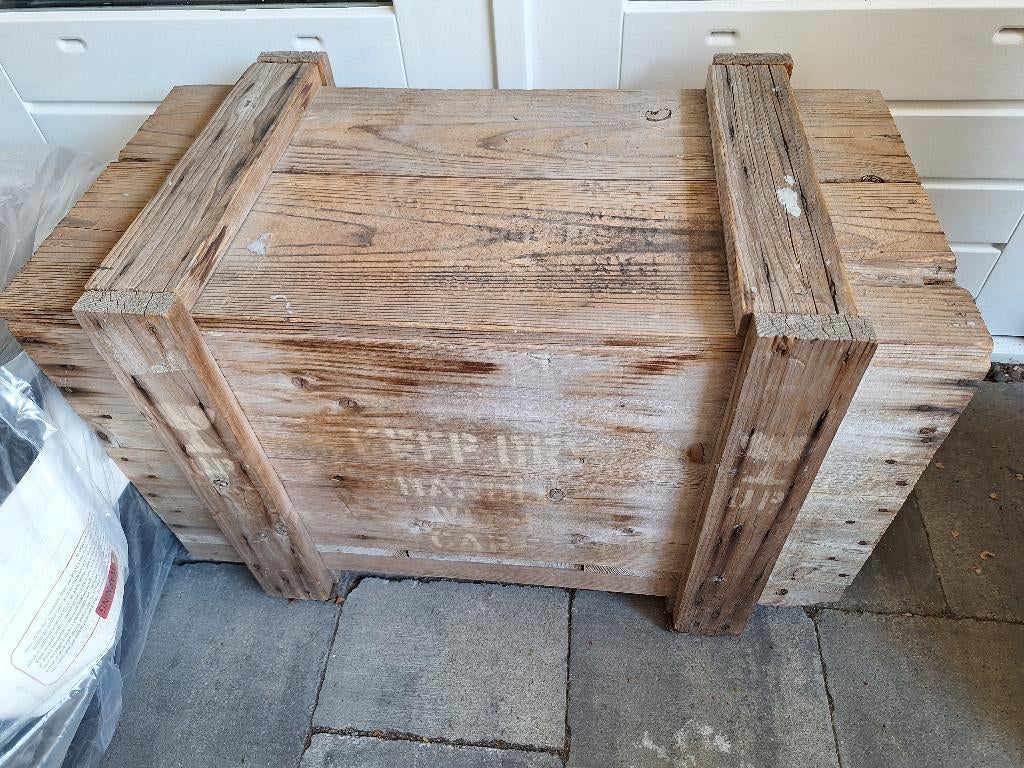stoere houten transport kist, Ophalen, Gebruikt, 50 tot 100 cm, Minder dan 50 cm
