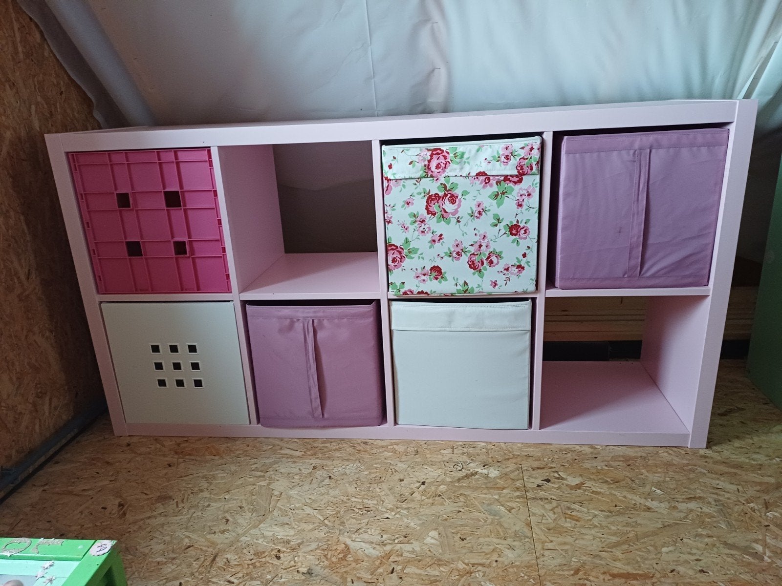 IKEA KALLAX kast met 6 mandjes - Roze, Ophalen of Verzenden, Gebruikt