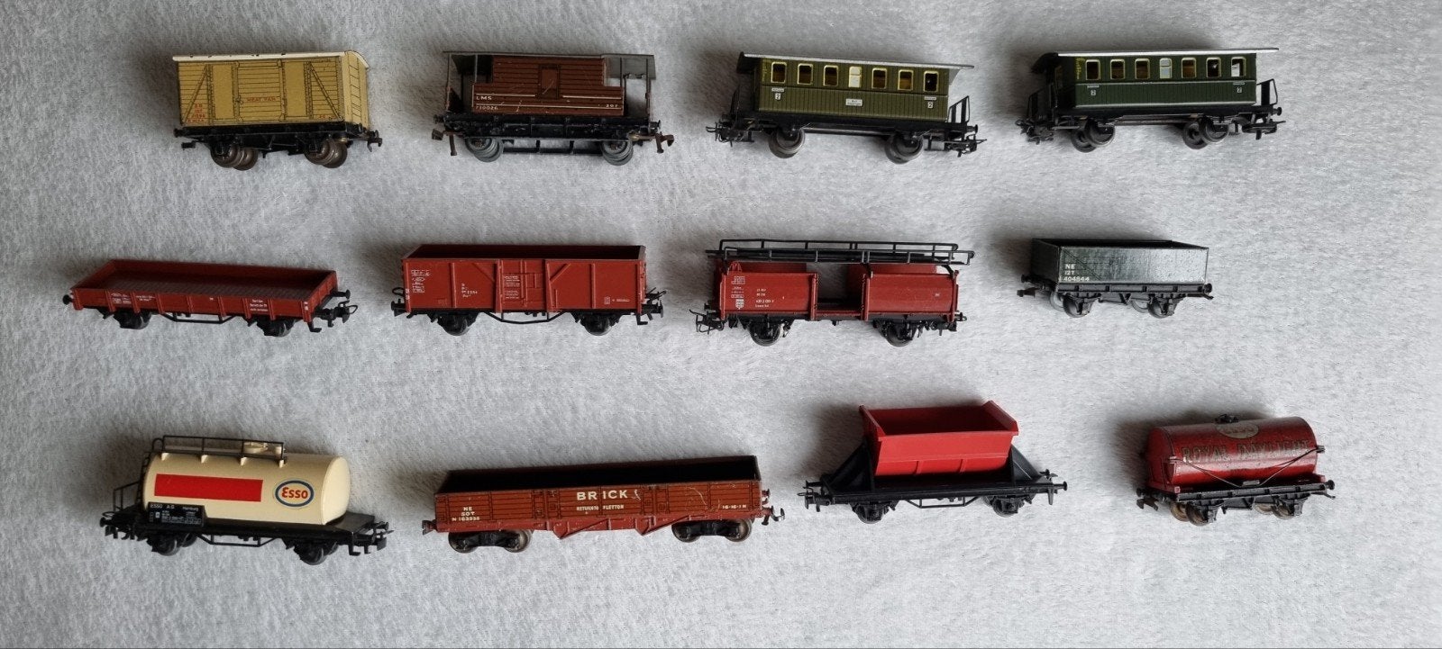 Märklin+Hornby Modeltreinen, Wagons+bakken, 12 stuks, Ophalen, Gebruikt, Wagon, Märklin
