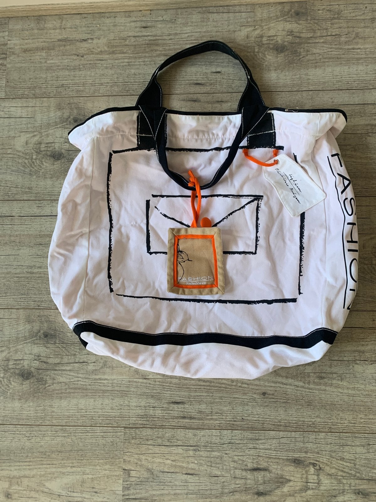 Witte zgan canvas tas FASHION Riviera Maison, Ophalen of Verzenden, Zo goed als nieuw, Wit