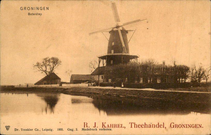 Groningen - Boterdiep - Theehandel Kahrel, Ophalen of Verzenden, Voor 1920, Ongelopen, Groningen