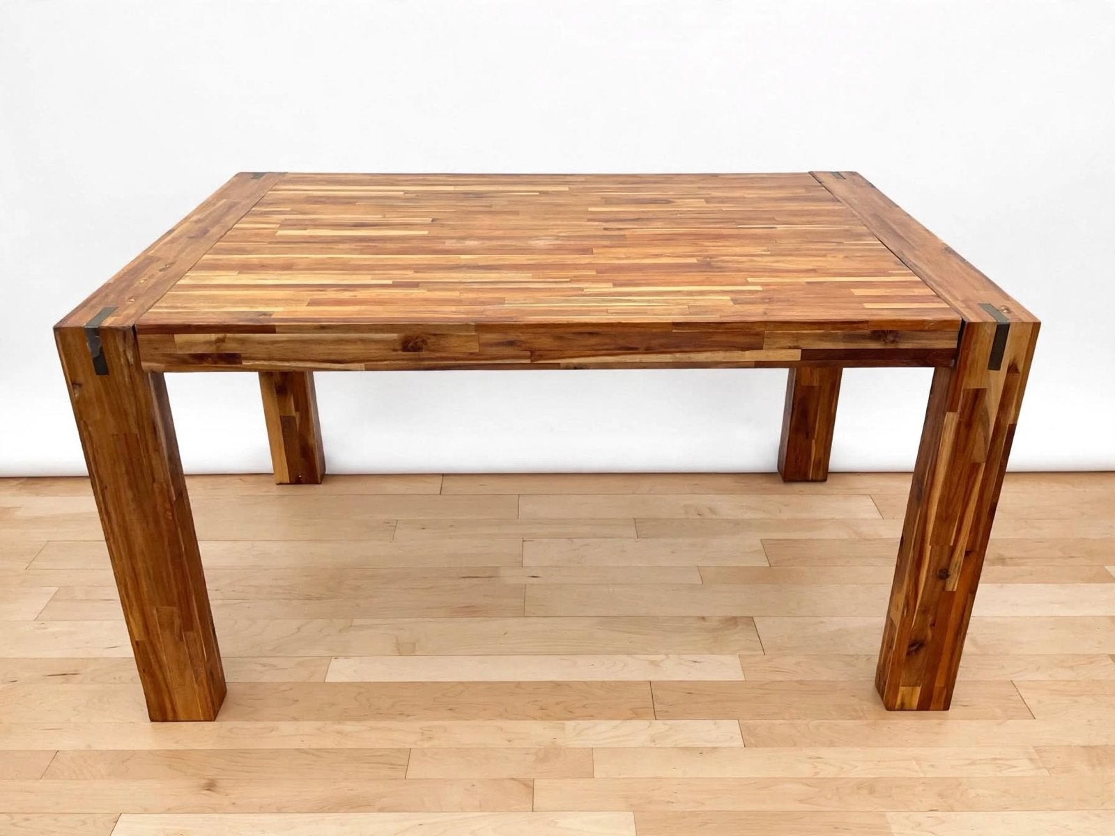 Robuuste Eettafel  160x90 Blokpoot - Massive Hout, Ophalen, Gebruikt, 50 tot 100 cm, 150 tot 200 cm