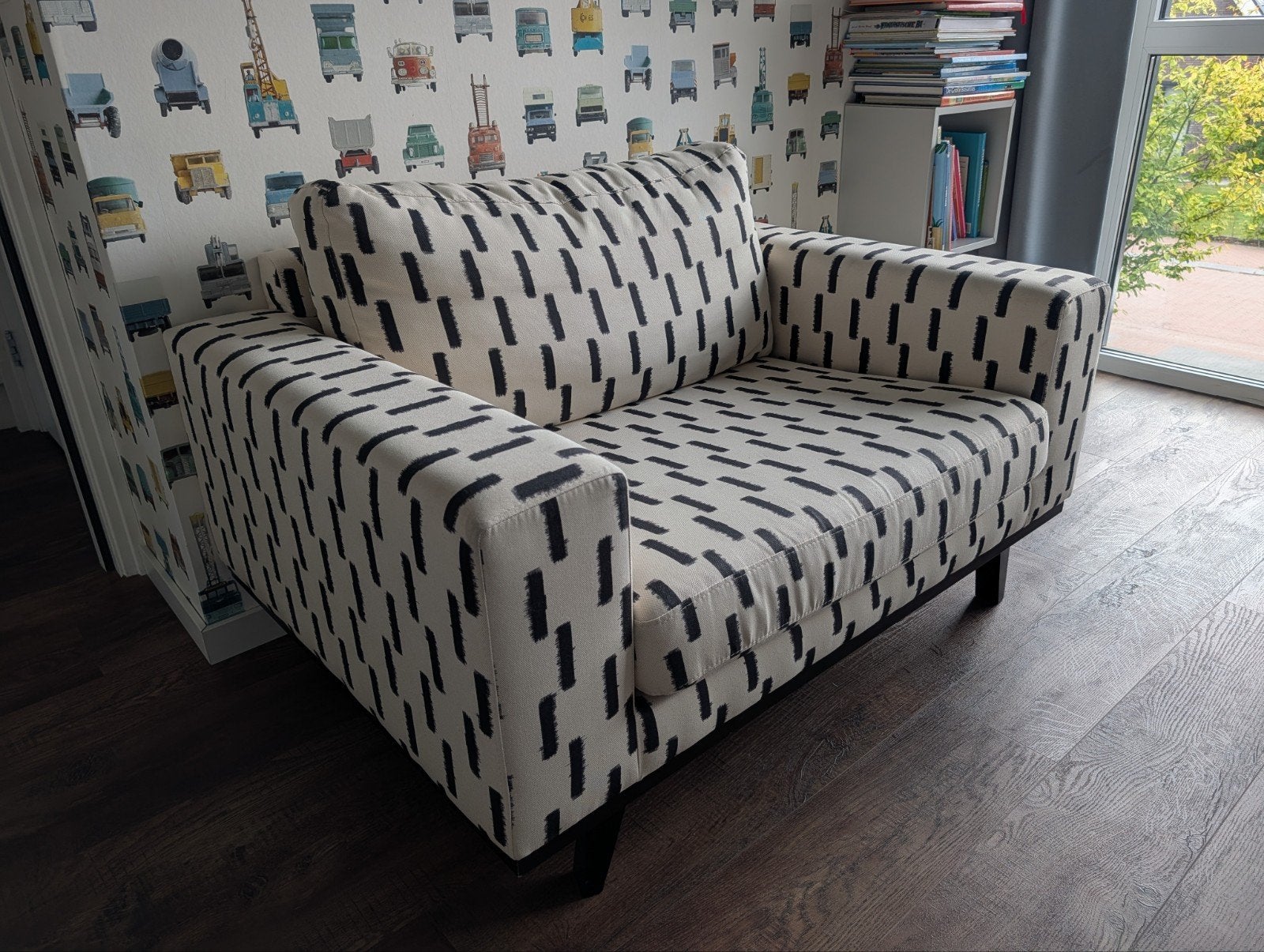 Loveseat Torino met streepjes van NOUS Living, Ophalen, Tweepersoons, 75 tot 100 cm, Zo goed als nieuw