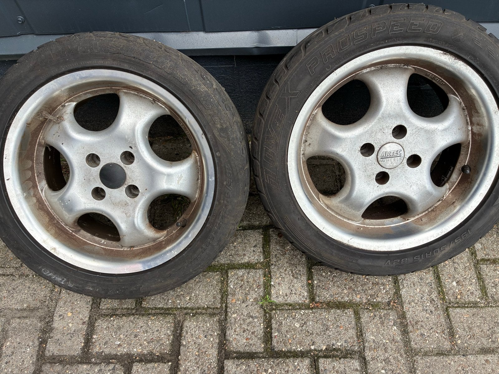 Alfa romeo Artec 15 inch velgen steek 4x98, Auto-onderdelen, Banden en Velgen, Ophalen, Gebruikt, 15 inch, Banden en Velgen
