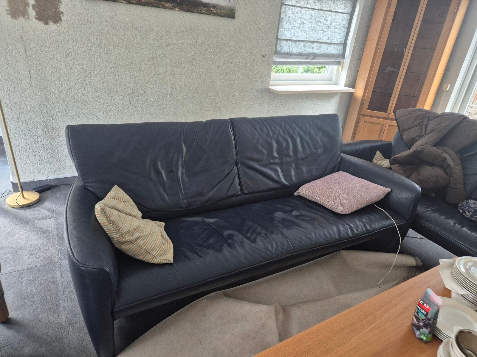 Leolux Bankstel: 3-zits, 2-zits en Fauteuil, Ophalen, Gebruikt, Rechte bank, Vierpersoons of meer