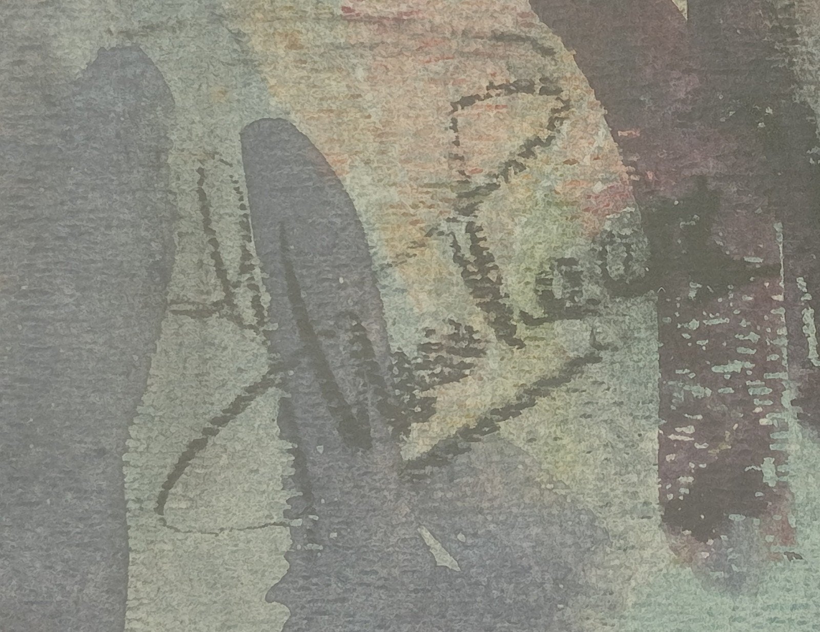 Zittend naakt expressionisme aquarel erotiek, Ophalen of Verzenden