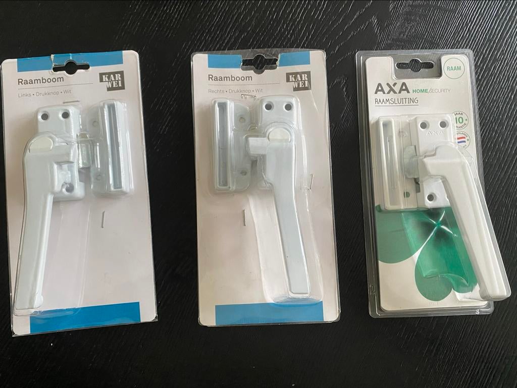 Drie raambomen / raamsluitingen, Ophalen, Nieuw, Overige materialen, Overige typen