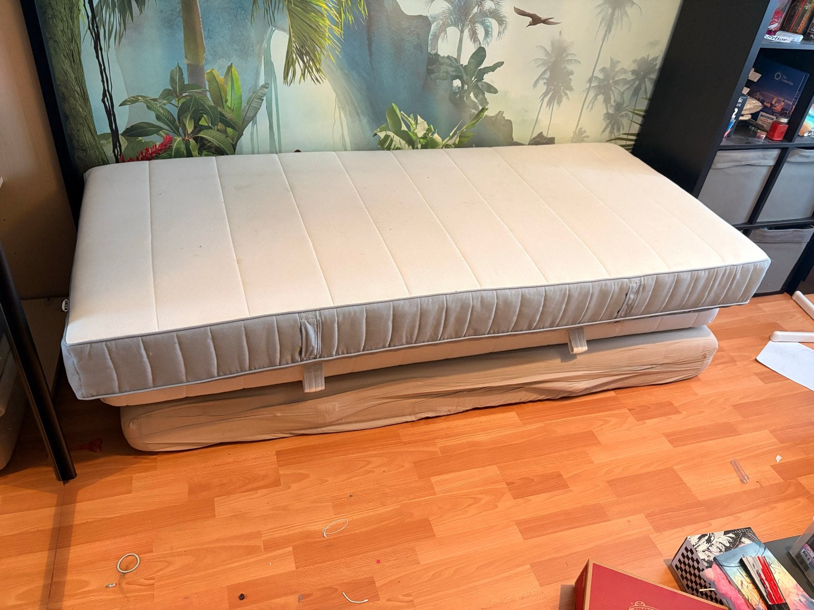 IKEA Pocketveringmatras 90x200 cm, Ophalen, 90 cm, Eenpersoons, Zo goed als nieuw