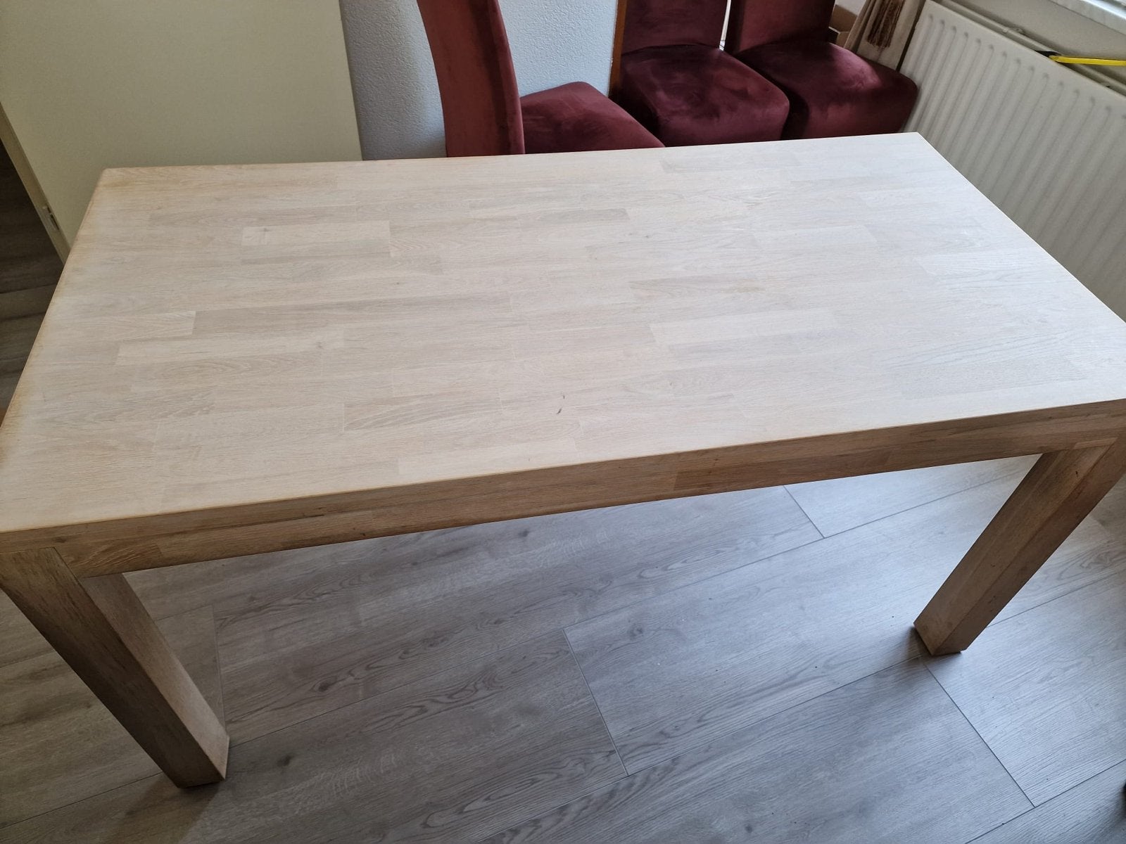Houten salontafel 120x80 cm - Demontabele poten, Ophalen, 100 tot 150 cm, 50 tot 100 cm, Zo goed als nieuw