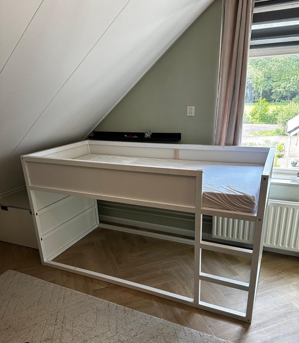 IKEA Hoogslaper Wit, Ophalen, Gebruikt, Eenpersoons, 90 cm