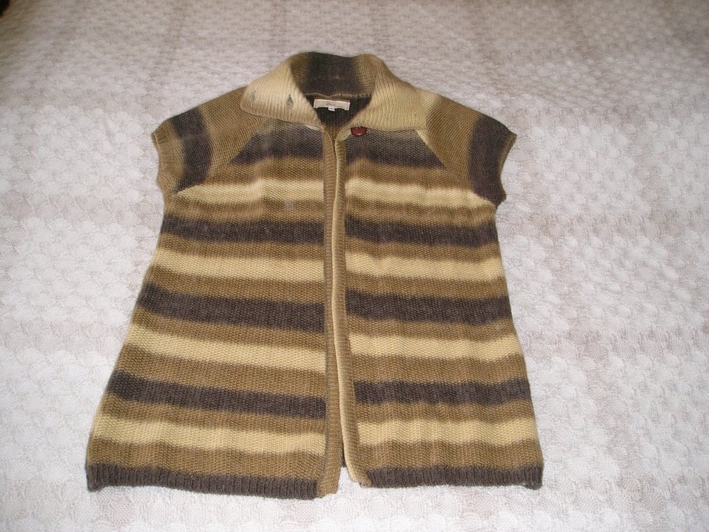 bruin gestreept vest Miss Etam maat XL, Kleding | Dames, Ophalen, Bruin, Maat 46/48 (XL) of groter, Zo goed als nieuw