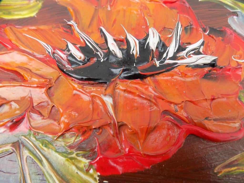 Jaren 60 wanddecoratie schilderij vintage retro, Huis en Inrichting, Woonaccessoires | Overige, Ophalen, Gebruikt
