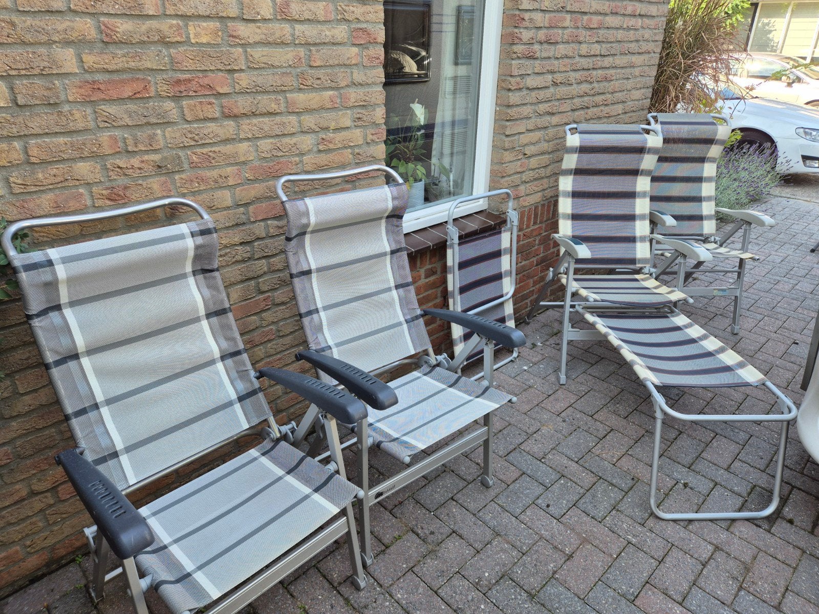 Dukdalf Travel Campingstoelen (4 stuks), Caravans en Kamperen, Ophalen of Verzenden, Gebruikt, Campingstoel
