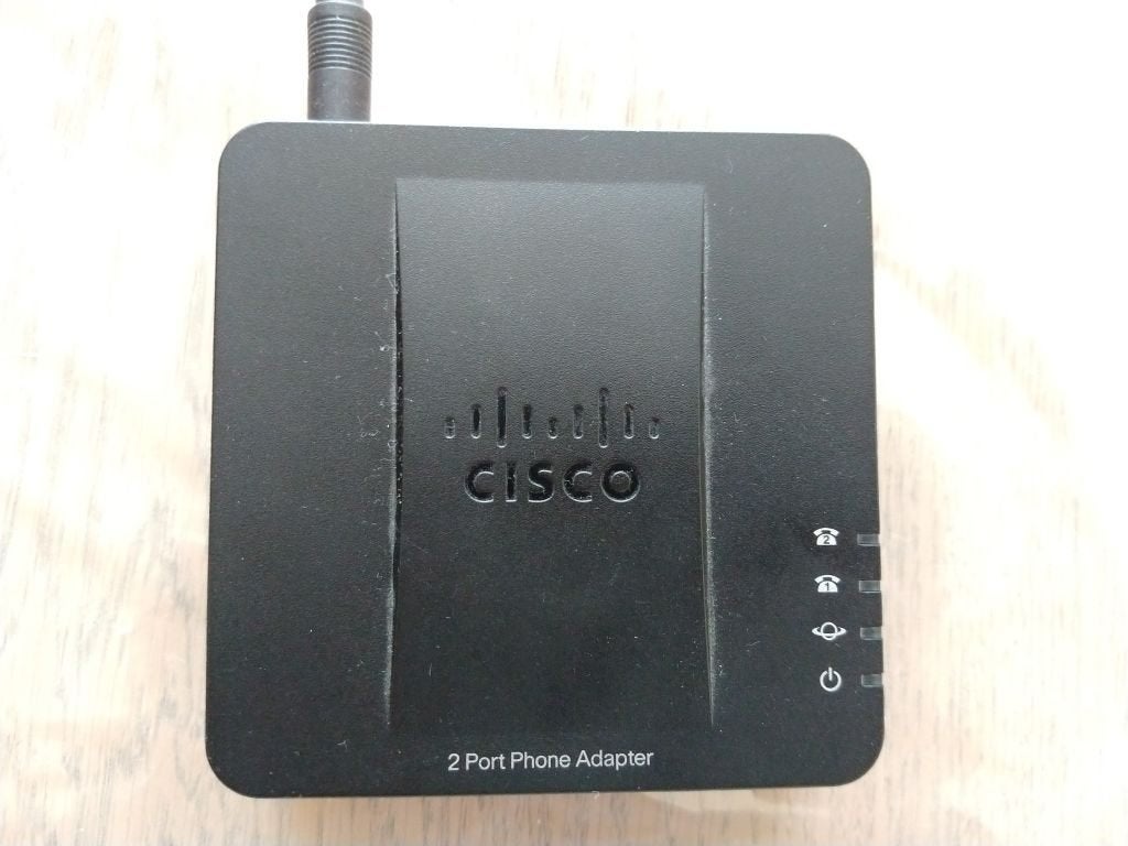 Cisco SPA 112 2 ports ATA Phone adapter, Telecommunicatie, Ophalen of Verzenden, Zo goed als nieuw, Toebehoren