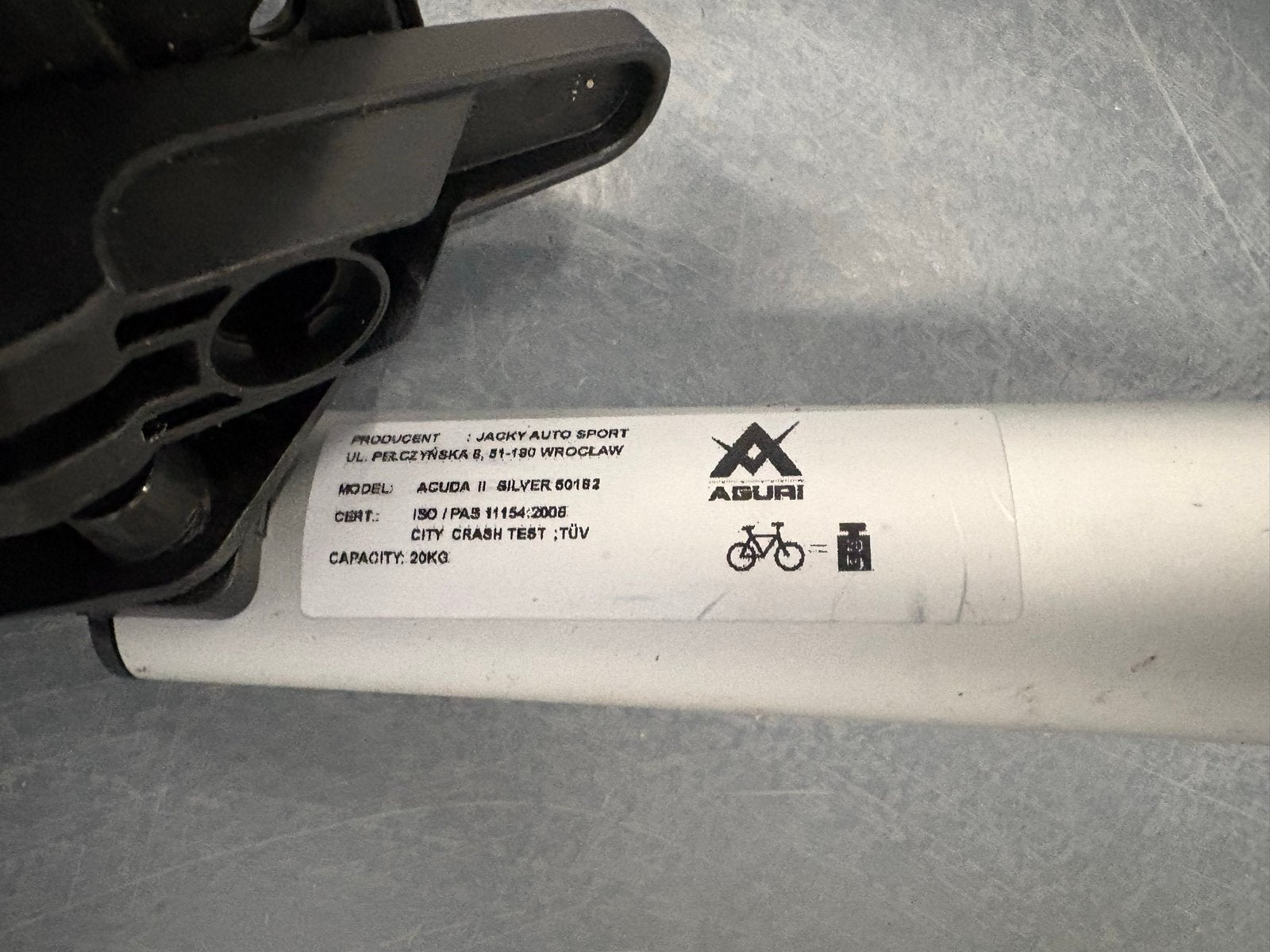 Aguri Acuda II Silver 80182 fietsendrager (2 stuks), Ophalen of Verzenden, Gebruikt