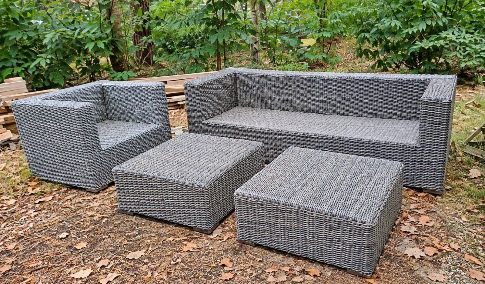 loungeset - zonder kussens - luxe set -€150,-, Gebruikt, ., Ophalen of Verzenden, .