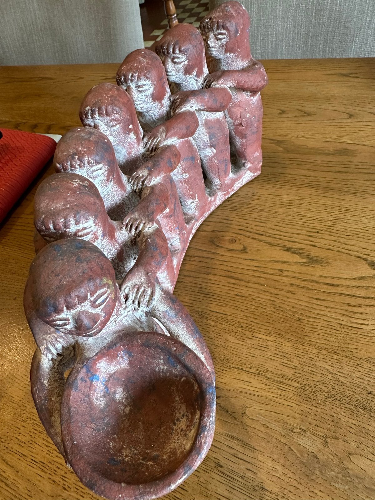 Uniek Mexicaans beeld van terracotta, 'Polonaise 7 Large', Antiek en Kunst, Steen/keramiek, Mexico, Handgemaakt, Ophalen of Verzenden