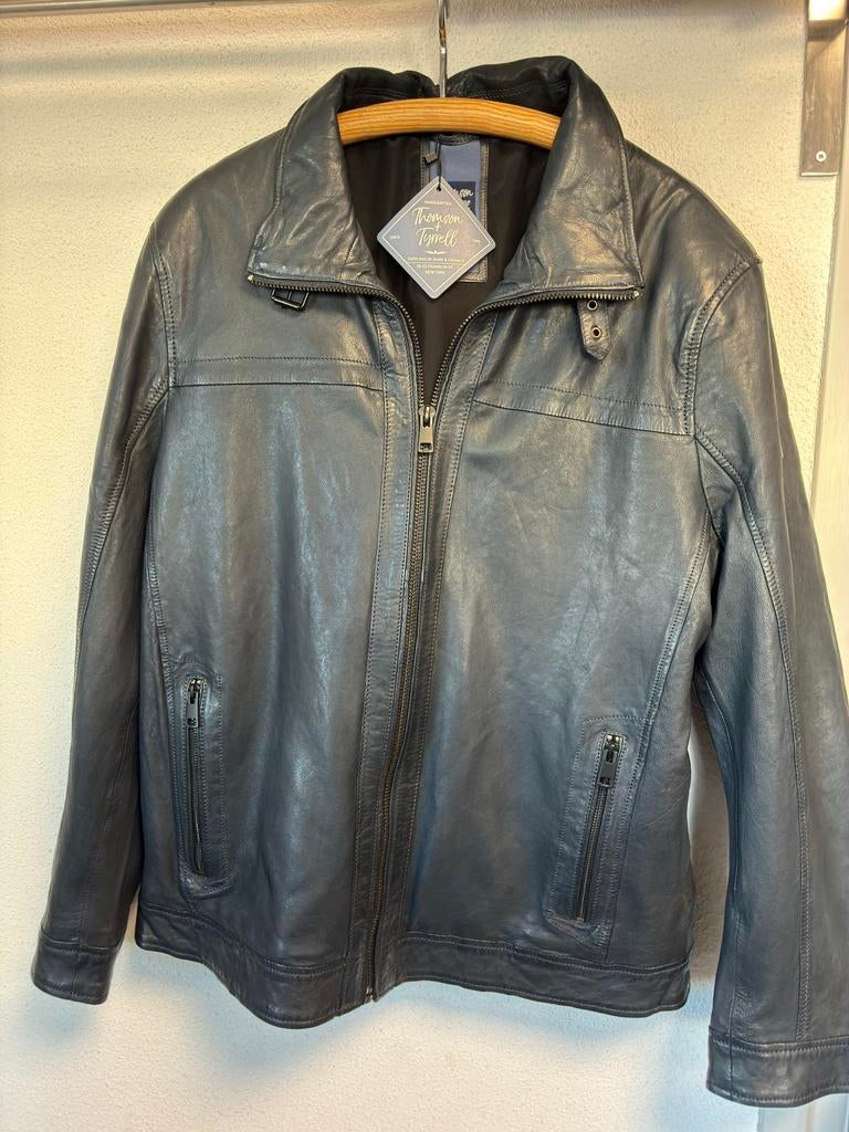 Nieuw Thomson & Tyrrell Leren heren Jas - Maat 56 Zwart, Ophalen of Verzenden, Nieuw, Maat 56/58 (XL), Zwart