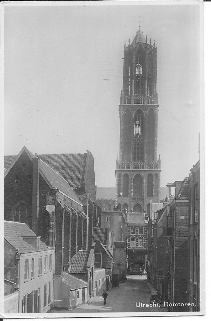 Oude Ansichtkaart Utrecht Domtoren - 1933, Ophalen of Verzenden, 1920 tot 1940, Gelopen, Utrecht