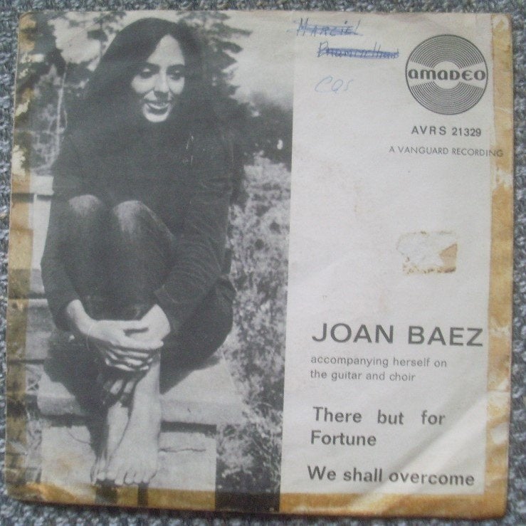Joan Baez - There But For Fortune / We Shall Overcome (1965), Cd's en Dvd's, Gebruikt, 7 inch, Ophalen of Verzenden, Pop