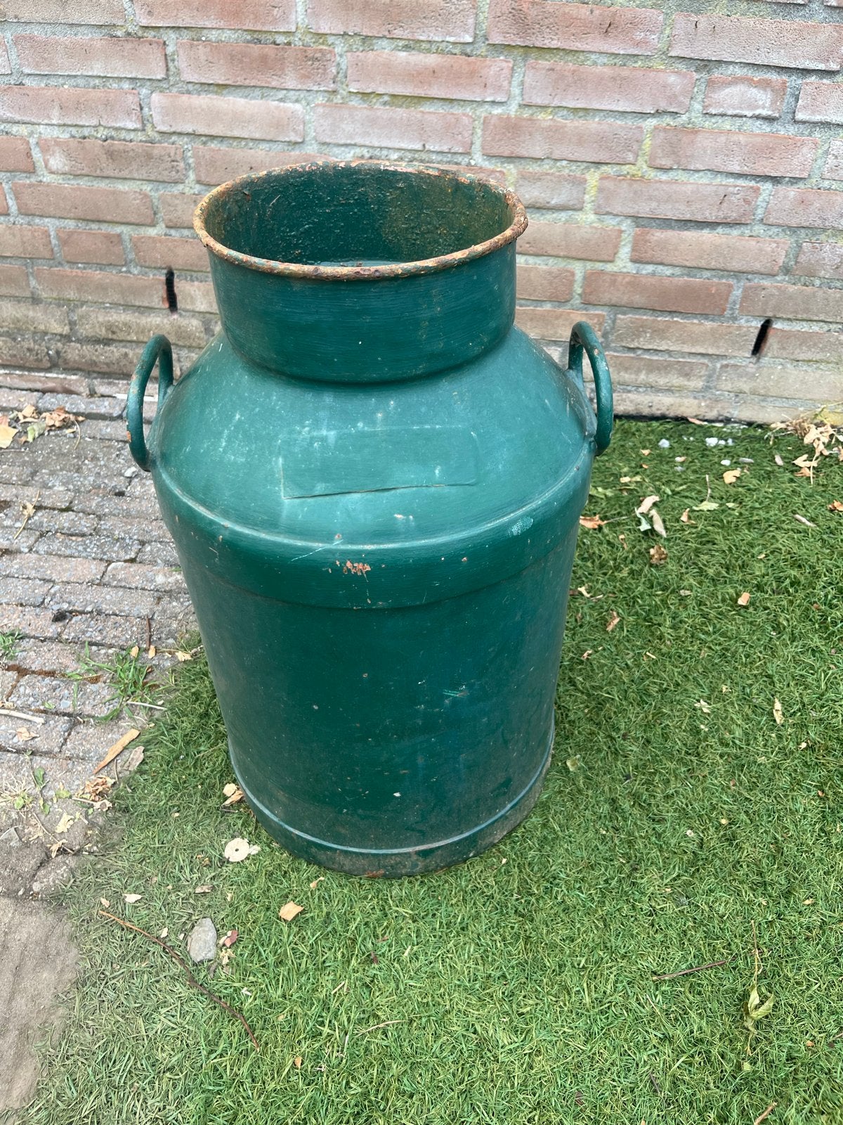 Antieke groene melkbus - decoratief object, Antiek en Kunst, Ophalen