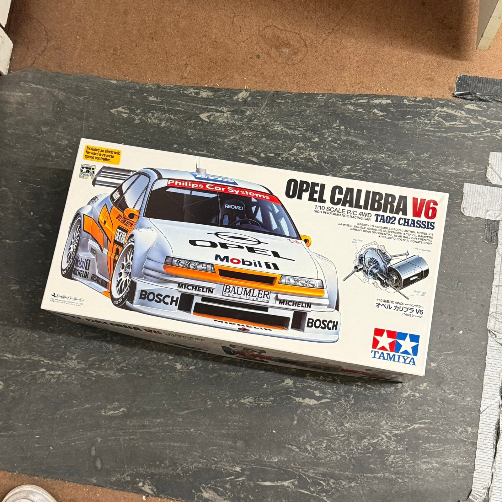 Tamiya ta-02 opel calibra nieuw, Elektro, Ophalen of Verzenden, Zo goed als nieuw, Schaal 1:10