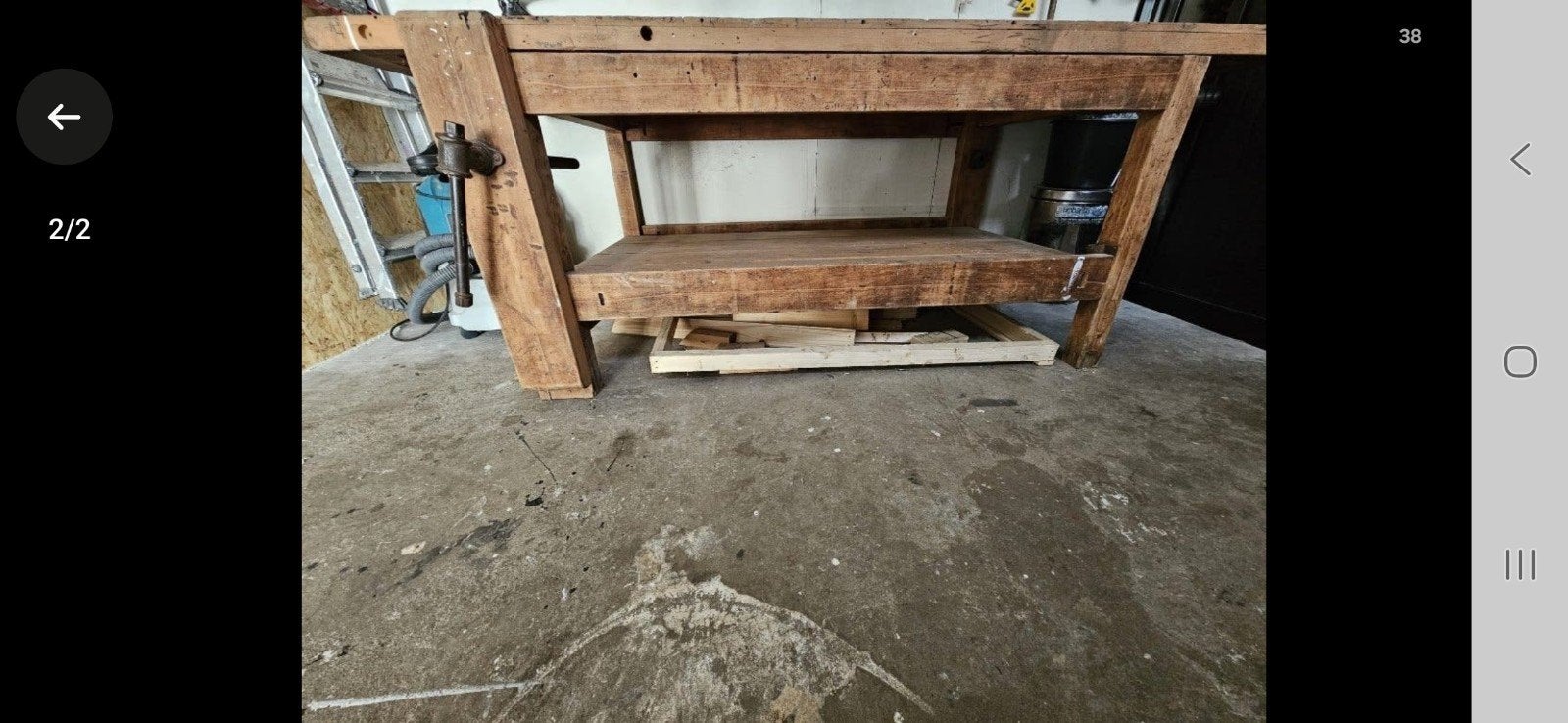 werkbank

Werkbank met bankschroef

Goede stevige werkbank
O, Doe-het-zelf en Verbouw, Werkbanken, Ophalen, Gebruikt, 170 cm of meer
