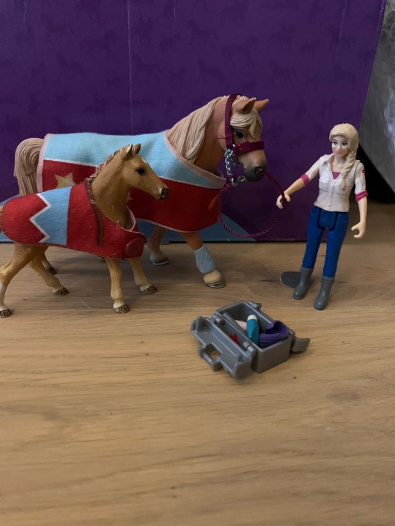 Schleich dierenarts met 2 paarden horse club, Ophalen, Zo goed als nieuw, Jongen of Meisje