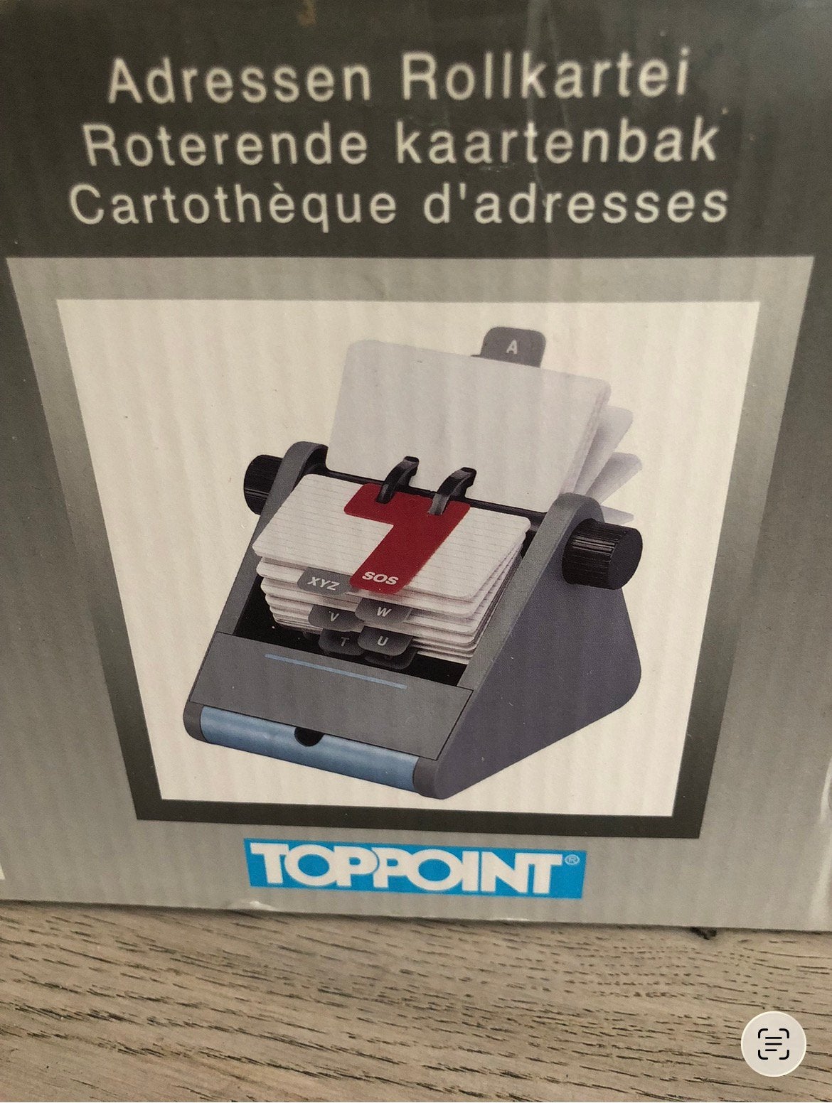 Toppoint Adressen roterende kaartenbak, Ophalen, Zo goed als nieuw
