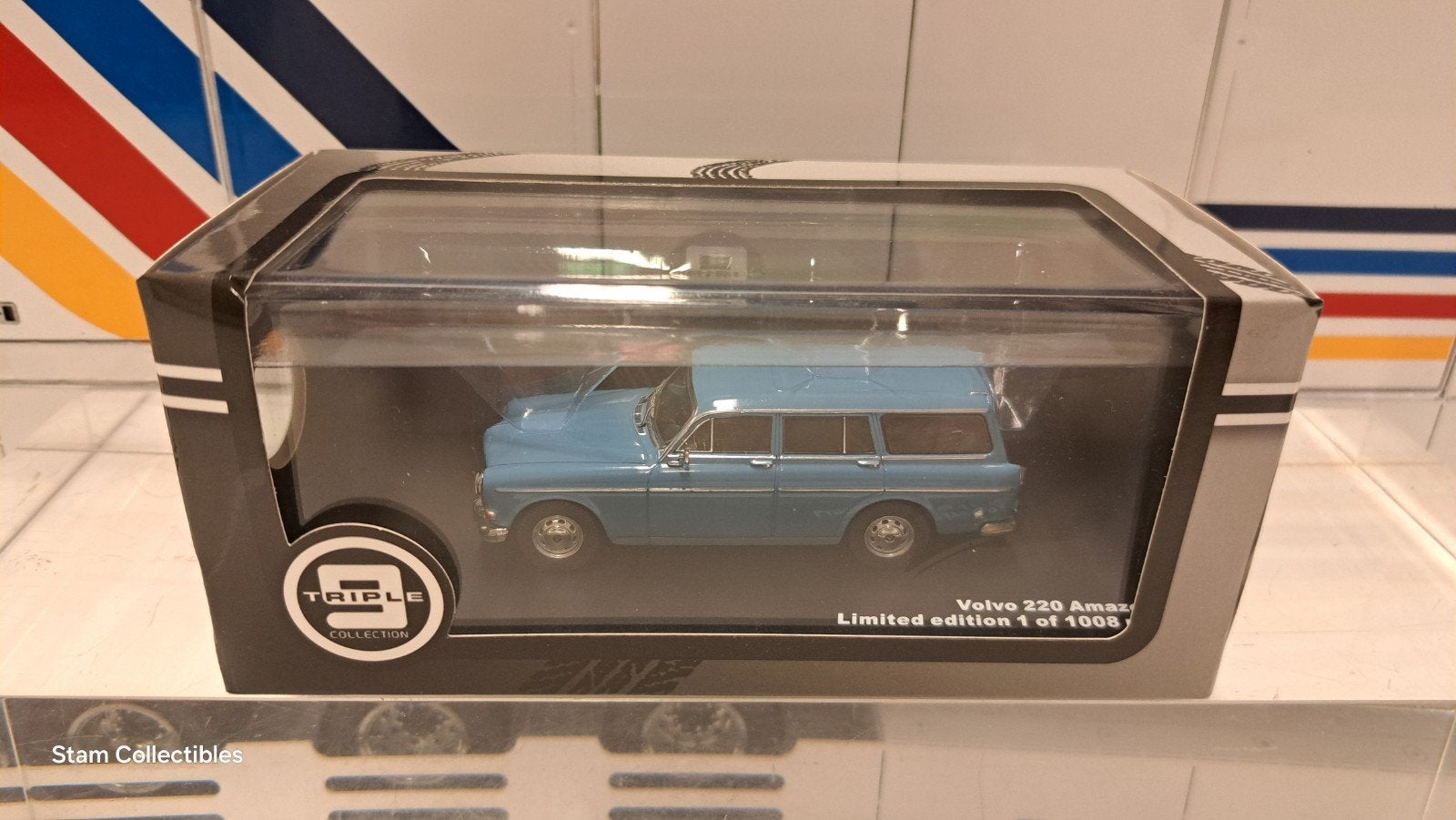 Triple 9 Volvo 220 Amazon Grey Blue - 1962, Overige merken, Auto, Nieuw, Ophalen of Verzenden