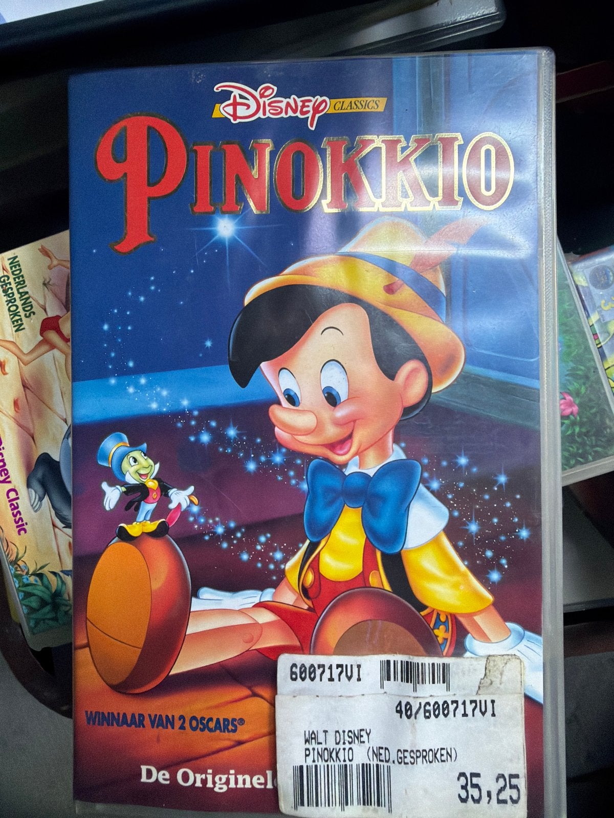 Disney Classics: Pinokkio VHS (Nederlands Gesproken), Nederlands ondertiteld, Gebruikt, Alle leeftijden, Kinderfilm