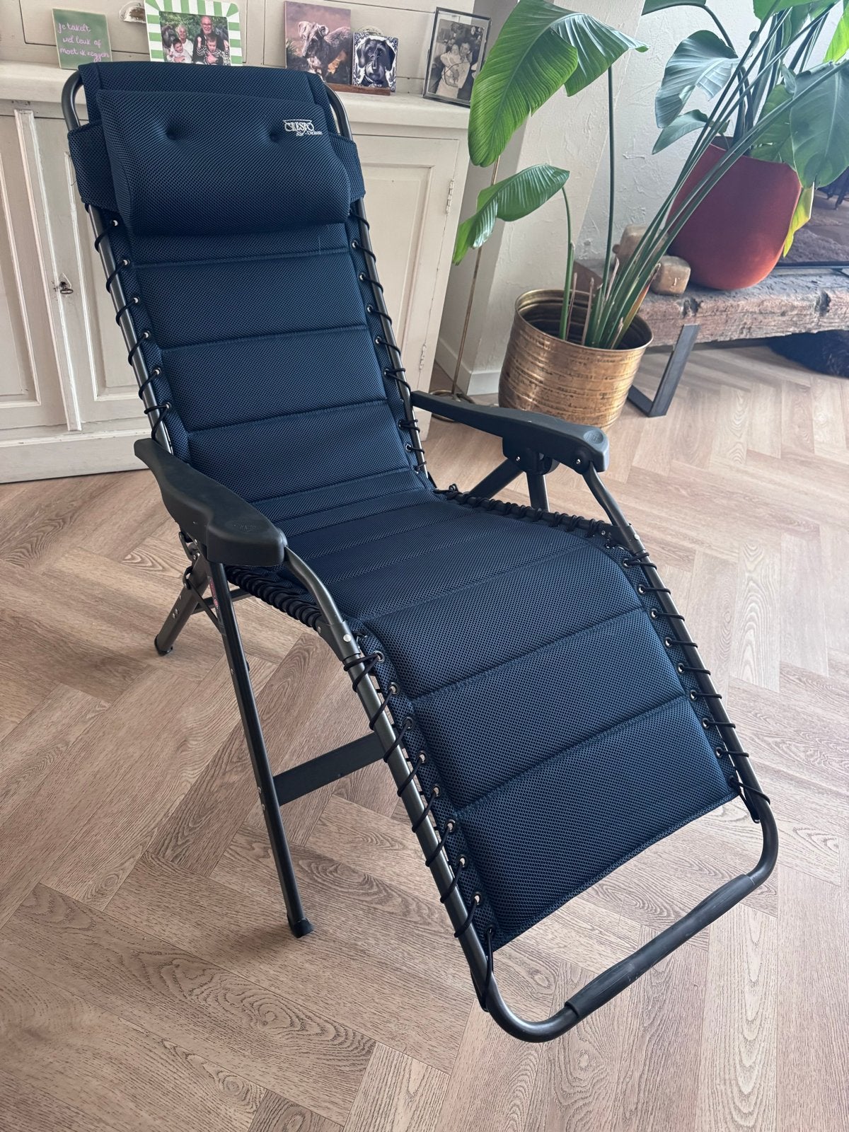 Crespo Air-Deluxe Relaxstoel - Zo goed als nieuw, Ophalen of Verzenden, Nieuw, Metaal, Inklapbaar