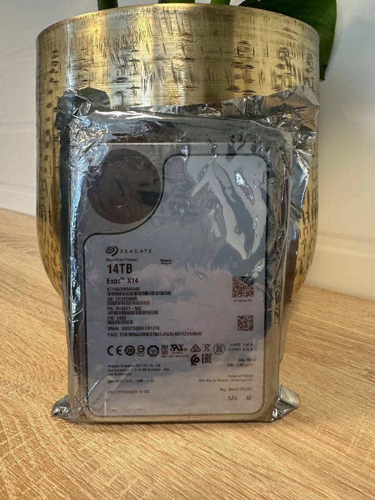 Seagate Exos X14 14TB – Enterprise HDD – SAS – Datacenter, Computers en Software, Harde schijven, Ophalen, SAS, HDD, Nieuw
