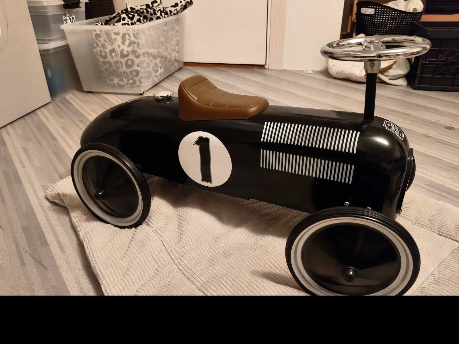 Retro Roller Loopauto Zwart - Zo goed als nieuw, Ophalen, Zo goed als nieuw