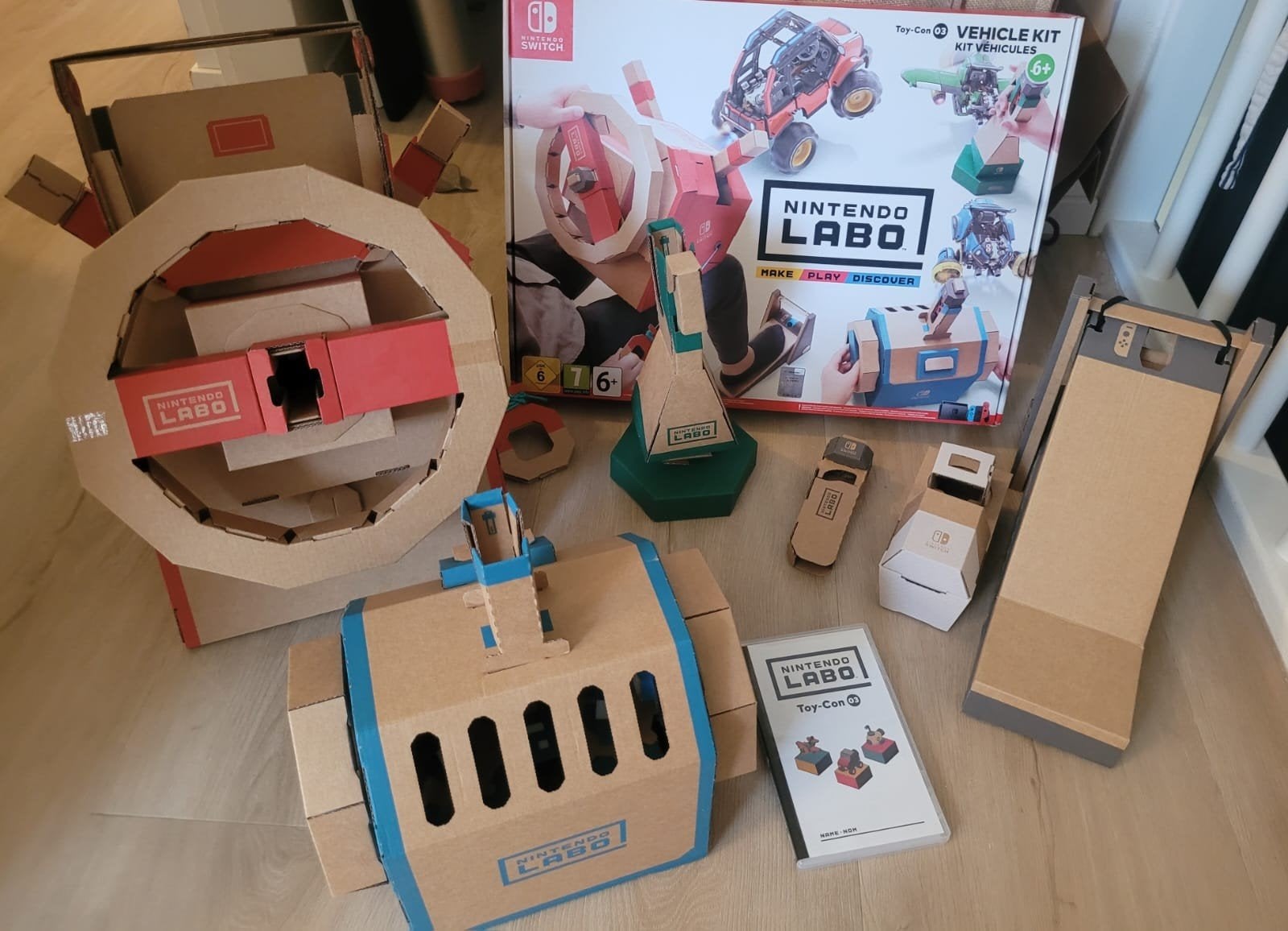 Nintendo Labo toy-con 03 Vehicle kit - compleet en opgebouwd, Ophalen, Gebruikt, Racen en Vliegen, Eén computer