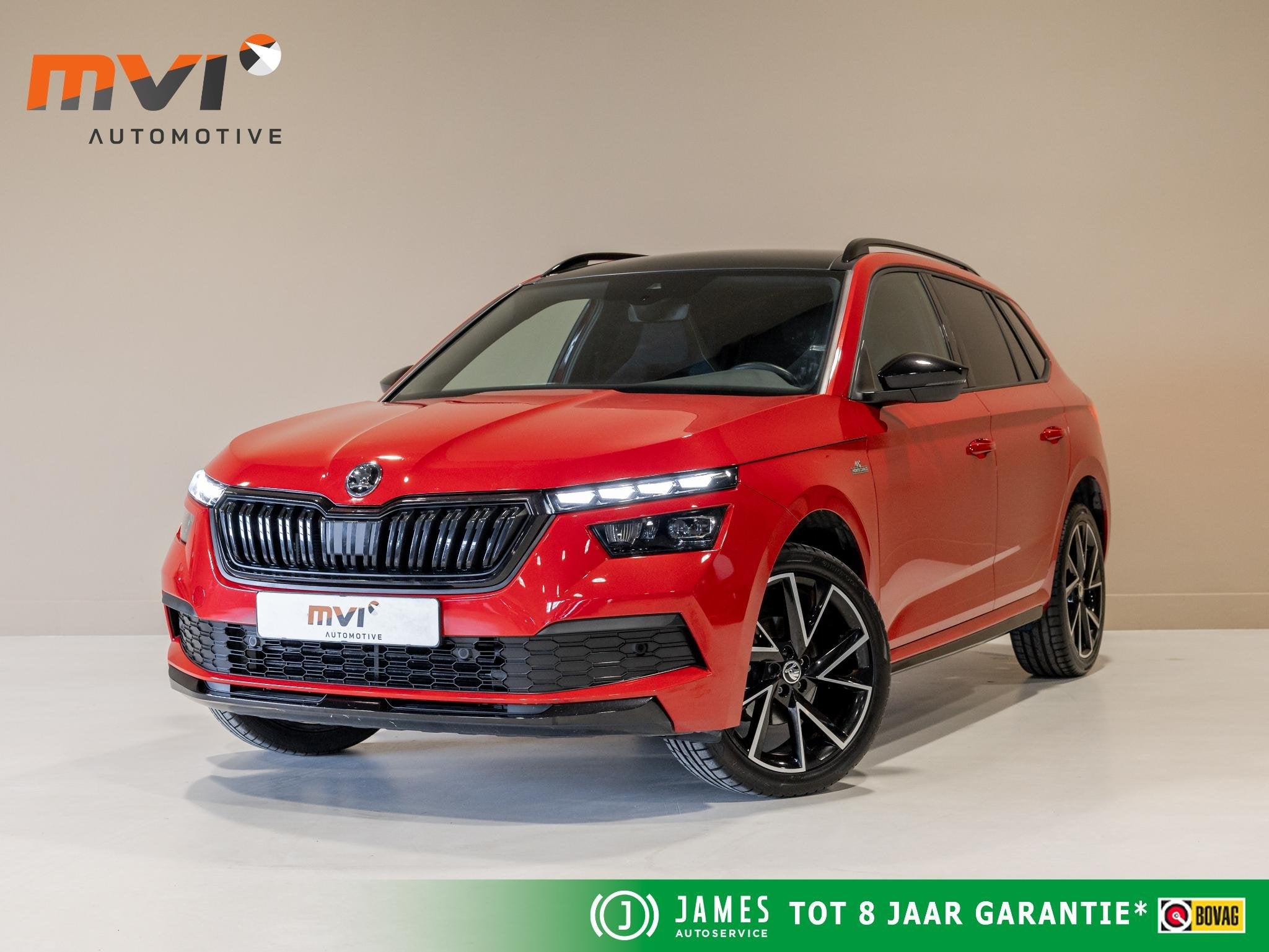 Skoda Kamiq 1.0 TSI Monte Carlo / 110pk / Panorama dak / Ach, Auto's, Gebruikt, Met garantie (alle), Origineel Nederlands, 3 cilinders