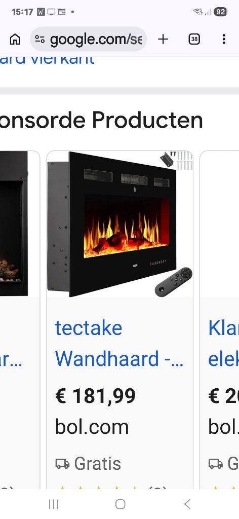 Wandhaard, Ophalen, Zo goed als nieuw, Vrijstaande haard, Elektrische haard