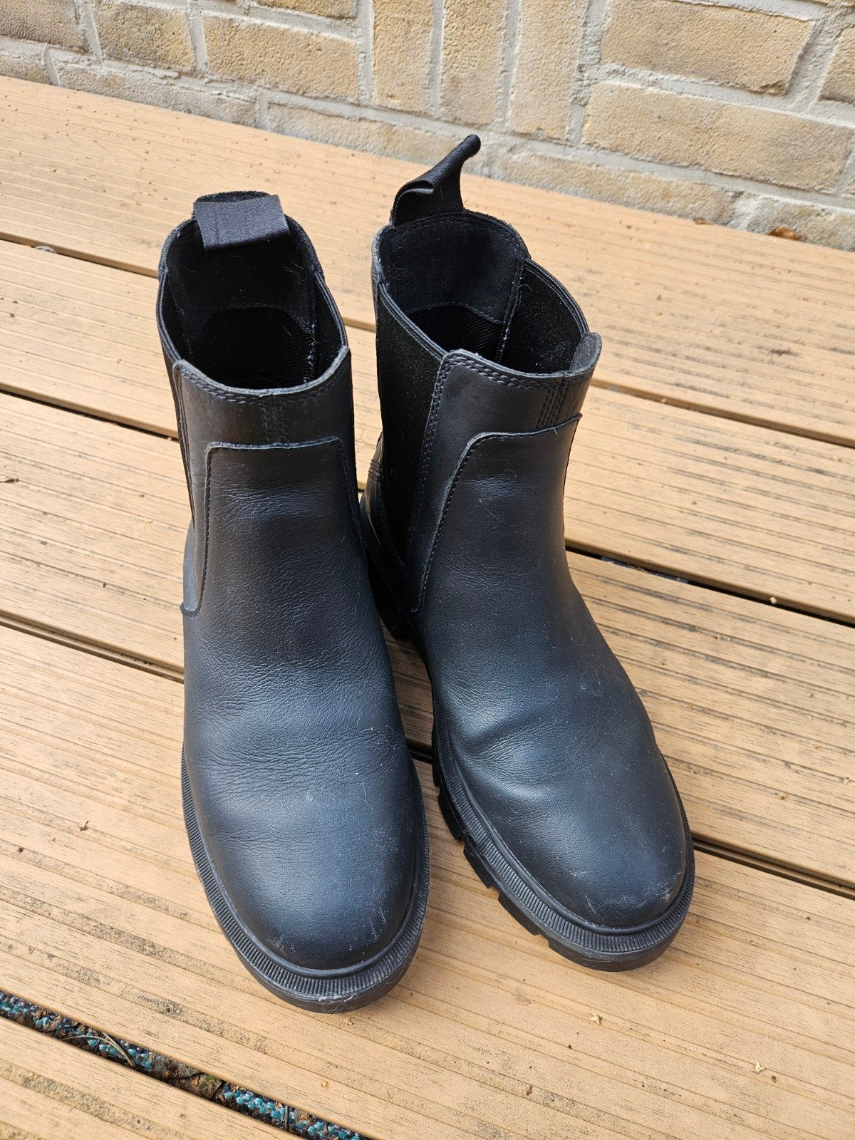 Timberland Zwarte Leren Chelsea Boots - Maat 37, Zwart, Lage of Enkellaarzen, Ophalen of Verzenden, Timberland