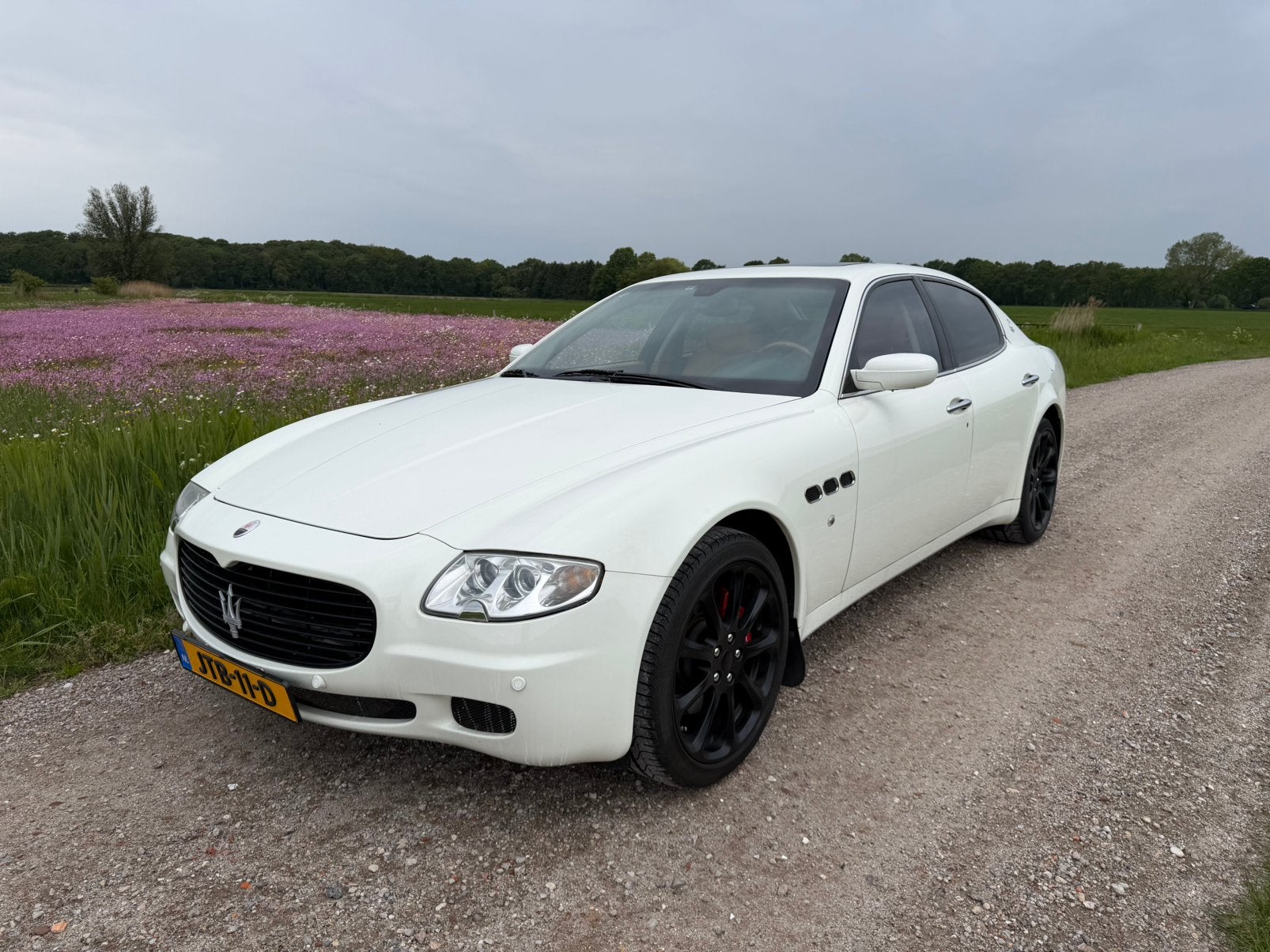 Maserati Quattroporte Topstaat ZF 2007 V8, Auto's, Automaat, 4244 cc, 8 cilinders, Wit