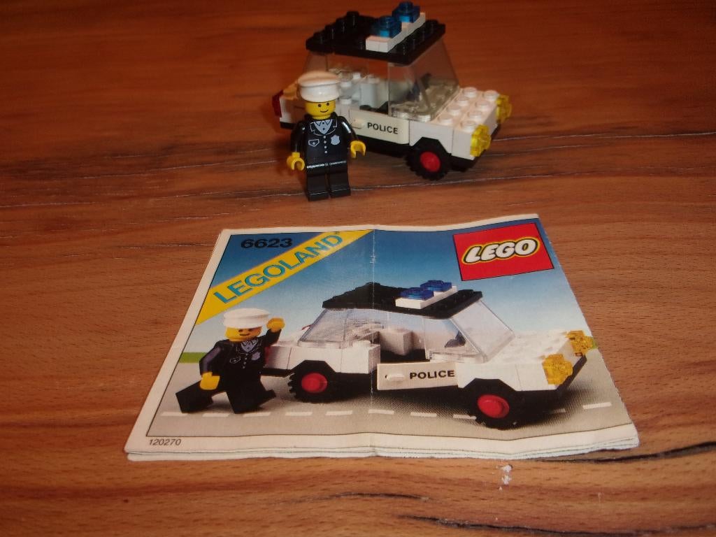 Lego Town 6623-1 Police Car uit 1983 (2), Ophalen of Verzenden, Gebruikt, Complete set, Lego
