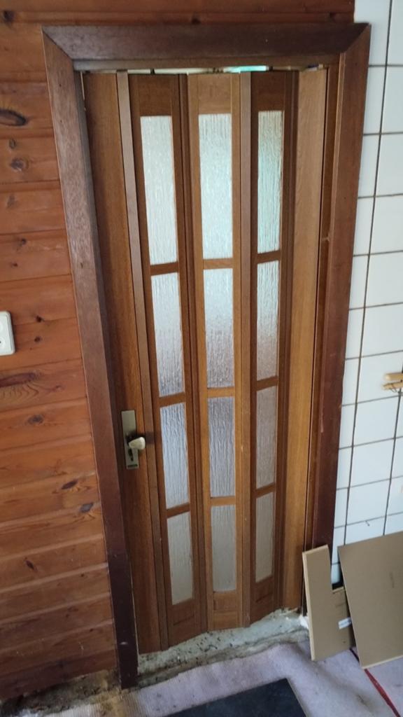 Harmonicadeur uit vakantiehuisje - oud maar functioneel, Gebruikt, Minder dan 80 cm, Binnendeur, Minder dan 200 cm
