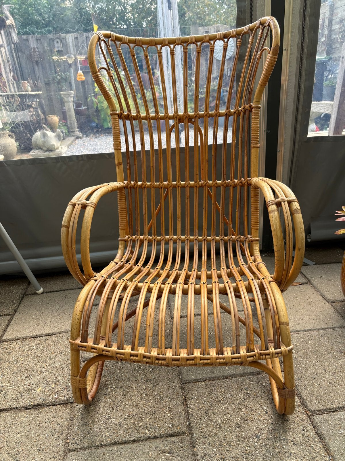 Originele Rohe Noordwolde Rotan Fauteuil - Vintage Design, Ophalen
