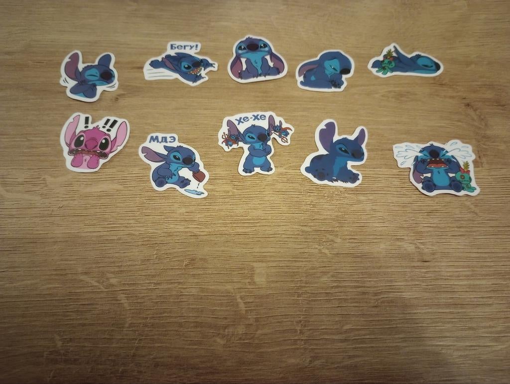 10 verschillende Stitch stickers, Ophalen of Verzenden, Nieuw, Meerdere stickers