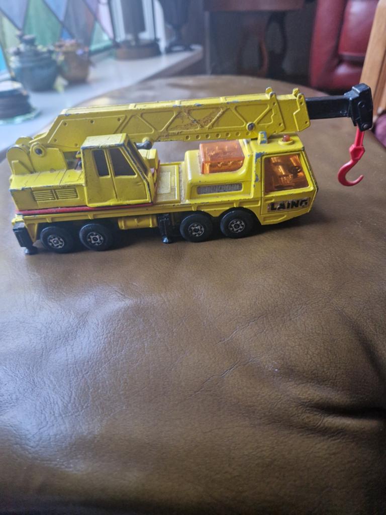 Matchbox K-42 Mobile Kraanwagen Laing 1974, Ophalen of Verzenden, Gebruikt