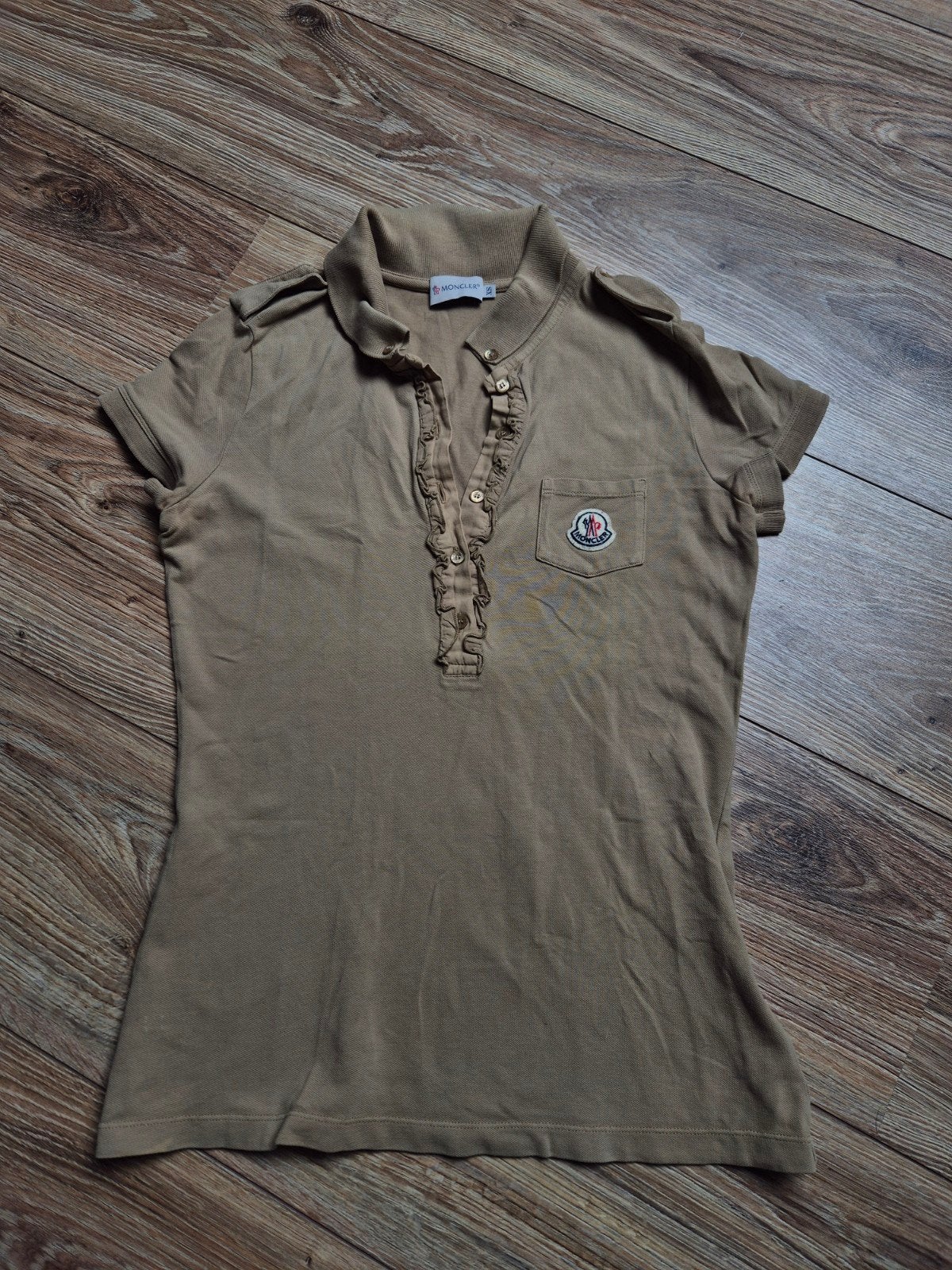 Moncler polo maat XS, Moncler, Ophalen of Verzenden, Zo goed als nieuw, Korte mouw