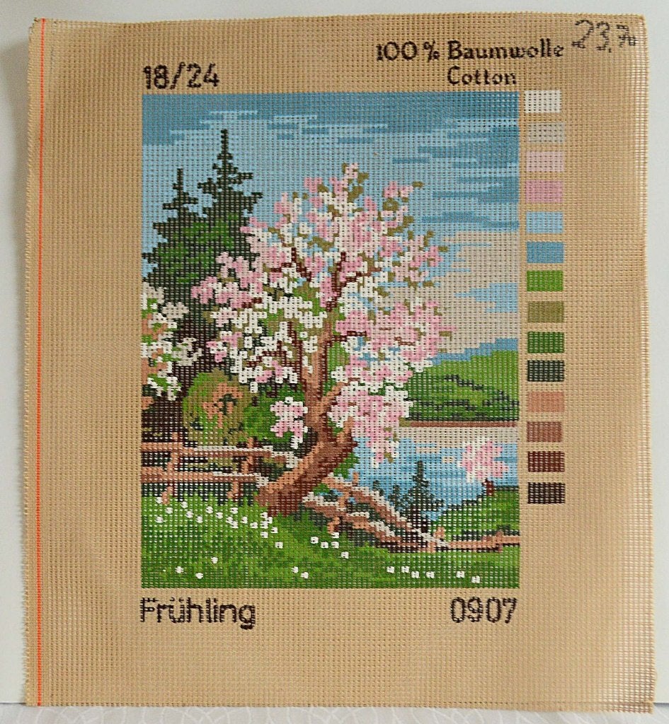Vintage borduurstramien gobelin Voorjaar 100% katoen 0907, Ophalen of Verzenden, Nieuw, Handborduren, Overige typen
