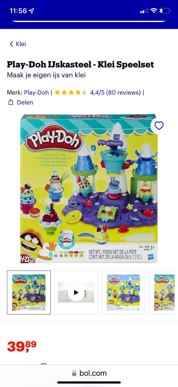 Play Doh klei speelset ijskasteel met extra klei (nieuw), Ophalen of Verzenden, Nieuw